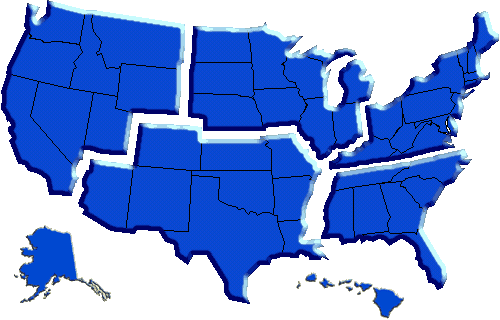 Map of United States - Mill Hill Vendor Regions